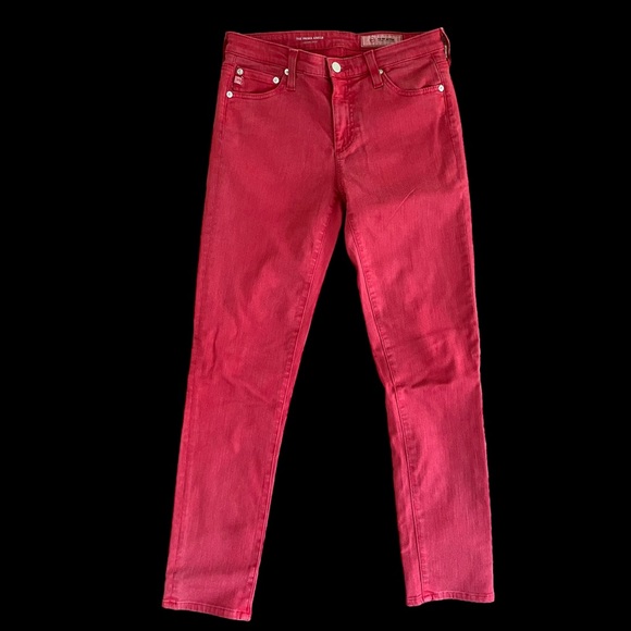 Ag Adriano Goldschmied Denim - Adriano Goldschmied AG The Prima Cigarette Leg Skinny Jeans Red